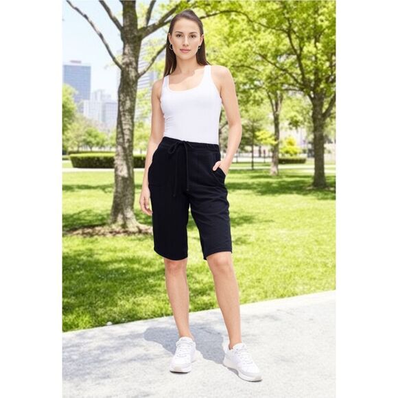 Champion C9 Black Sweatpants Bermuda Shorts Size S - Picture 8 of 11